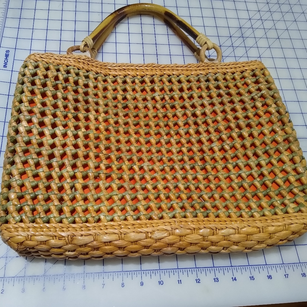 Made in Italy Woven Straw Purse